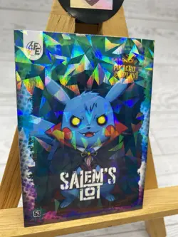 Pikachu as Cosplay Salem's Lot Non- Pokemon Horror Fan Art Cracked Ice Holo - Image 3
