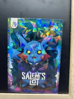Pikachu as Cosplay Salem's Lot Non- Pokemon Horror Fan Art Cracked Ice Holo - Image 5
