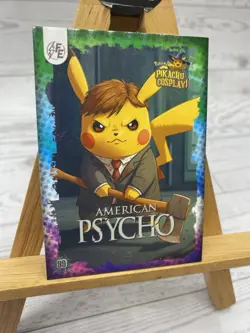 Pikachu as Cosplay Patrick Bateman American Psycho Holo Non- Pokemon Fan Art - Image 2