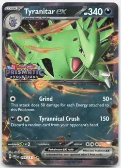 Tyranitar ex (Prismatic Evolutions Stamp) 064/131 Holo NM - Image 1