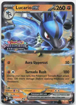 Lucario ex (Prismatic Evolutions Stamp) 051/131 Holo Pokemon NM - Image 1