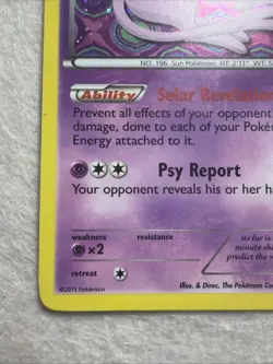 2013 Pokemon TCG Espeon BW92 Black & White Black Star Promo - Image 5
