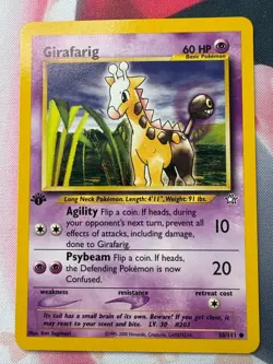 Pokemon TCG Girafarig 1st Editon Neo Genesis - Image 1