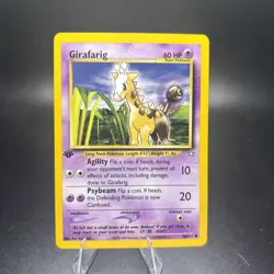 1st Edition Pokemon Girafarig 58/111 - Neo Genesis - Near Mint NM -j - Image 1