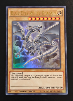 Yugioh Blue-Eyes White Dragon MVP1-ENSV4 - Limited Ultra Rare NM - Image 1