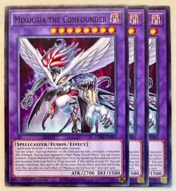 YuGiOh! 3x Mixousia the Confounder CORI-EN085 1st Edition NM - Image 1