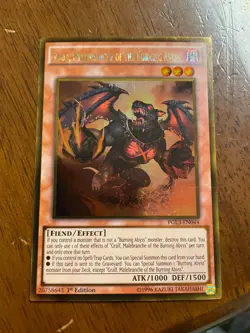 Graff, Malebranche of the Burning Abyss - PGL3-EN044 - 1st - YuGiOh Card - NM - Image 1