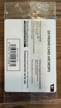 SEALED Pokemon Archeops Promo Card 051/086 Chicago Field Museum Fossil Exhibit - Image 2