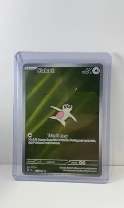 Slakoth 212/191 Illustration Rare Pokemon Card – Near Mint/Mint – Pack Fresh - Image 1