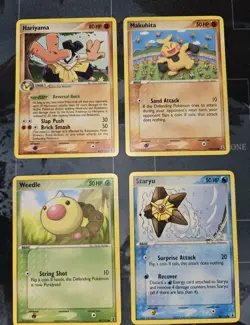 Hariyama, Makuhita, Weedle, Staryu Delta Species Card Lot Regular Pokemon LP - Image 1