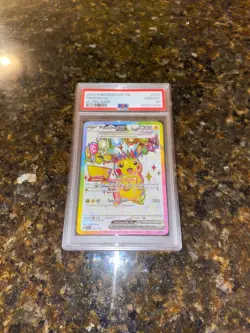 2024 POKEMON SSP EN-SURGING SPARKS ULTRA RARE #219 PIKACHU EX PSA 10 - Image 2