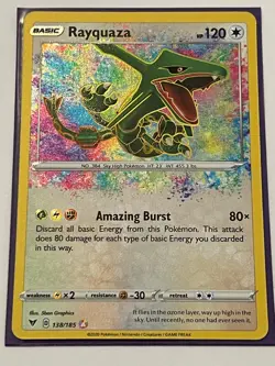 Pokemon TCG SWSH Vivid Voltage Rayquaza Card 138/185 NM - Image 1