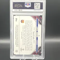 Topps UEFA Club Competitions Lamine Yamal RC Inferno Foil #64 PSA 9 Barca - Image 2