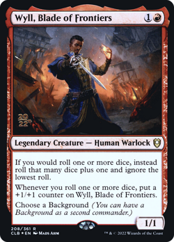MTG FOIL PROMO Wyll, Blade of Frontiers PCLB #208s Rare - Image 1