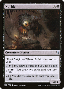 MTG FOIL Nothic CLB #138 Uncommon - Image 1