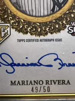 🔥👀2025 Topps Gilded Collection - Mariano Rivera Gold Framed- Yankees /50 👀🔥 - Image 3