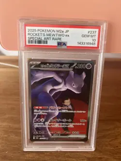 PSA 10 Team Rocket's Mewtwo ex SAR 237/193 MEGA Dream M2a Pokemon Card JP - Image 1