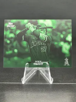 Mike Trout 2024 Topps Black & White #16 Green /99 - Los Angeles Angels - Image 1