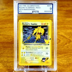 Pokemon Celebrations Classic Collection Rocket's Zapdos 15/132 AGS Mint 9 2021 - Image 1