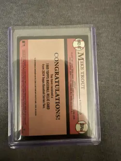 2024 Topps '89 Topps Relics Black Mike Trout GAME USED BAT 030/199 ANGELS - Image 3