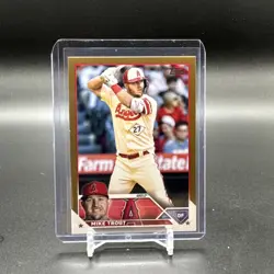 2023 Topps Series 1 - Mike Trout #27 Gold /2023 Los Angeles Angels - Image 1
