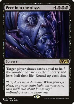 NM MTG PEER INTO THE ABYSS THE LIST REPRINTS MYSTERY BOOSTER 2 - Image 1