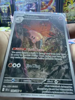 Volcarona Illustration Rare Full Art Holo 100/086 SV Black Bolt EN - Image 2