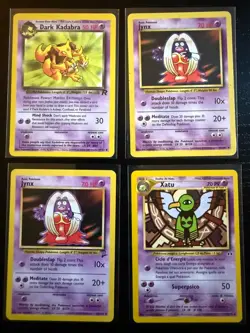 Vintage Pokemon Psychic Card Lot WOTC Dark Kadabra Jynx Xatu Team Rocket - Image 1