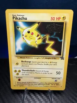 Pikachu #4 Black Star Promo WB Pokemon the First Movie NM Wizards Of The Coast - Image 1