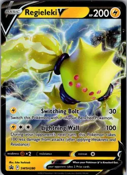 Regieleki V SWSH280 Holo Promo Sword & Shield Promo Pokemon Near Mint - Image 1