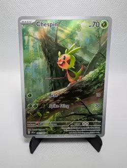 Chespin 087/086 Pokemon Chaos Rising Illustration Rare Holo Near Mint NM - Image 1
