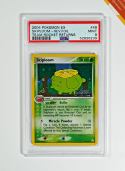 Pokemon PSA 9 Skiploom #49 Rev Foil EX Team Rocket Returns 2004 English - Image 1