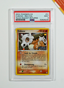 Pokemon PSA 9 Cubone #51 Rev Foil EX Team Rocket Returns 2004 English - Image 1
