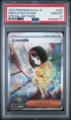 Pokemon PSA 10 Erika's Invitation #206 SV2a 151 Special Art Rare 2023 Japanese - Image 2