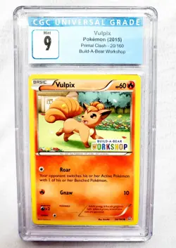 CGC 9 VULPIX PRIMAL CLASH BUILD-A-BE BUILD-A-BEAR Promo 20/160 Pokemon 2015 MINT - Image 1
