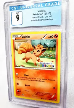 CGC 9 VULPIX PRIMAL CLASH BUILD-A-BE BUILD-A-BEAR Promo 20/160 Pokemon 2015 MINT - Image 3