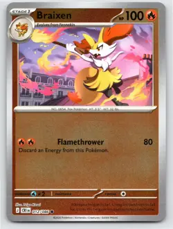 2026 POKEMON BRAIXEN CHAOS RISING 012/086 REVERSE HOLO COMMON NM A2475 FREE S&H - Image 1