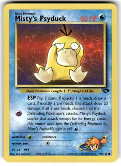 Misty's Psyduck 90/132 Common Gym Challenge Pokemon Unlimited Near Mint - Image 1
