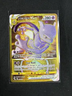 Pokemon TCG Mewtwo VSTAR 086/078 Gold Secret Rare Pokemon GO NM - Image 1