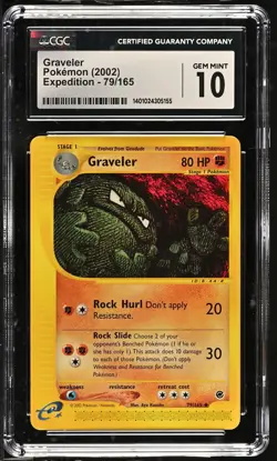 Graveler 79/165 Expedition CGC 10 Gem Mint 2002 Graded Pokemon TCG Vintage - Image 1