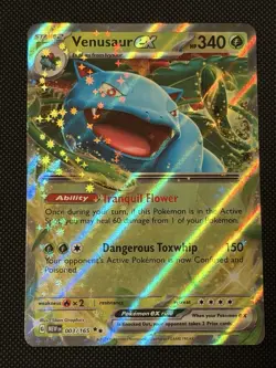 Pokemon TCG Venusaur ex Scarlet & Violet - 151 003/165 Holo Double Rare NM/M - Image 1
