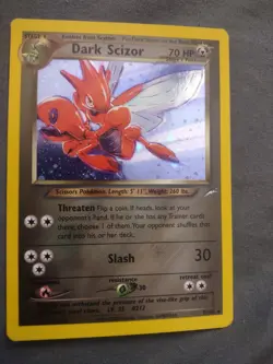 Pokemon TCG Dark Scizor 9/105 Neo Destiny Holo Rare Unlimited Stage 1 70 HP Eng - Image 1