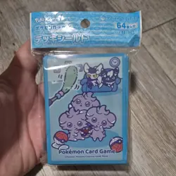 Espurr Nonbirijarashi Blue 64 Sleeves Japanese Pokemon Official Deck Shield RE13 - Image 1