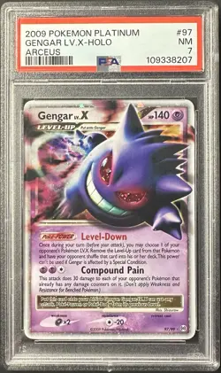 Gengar Lv. X 97/99 2009 Pokemon Platinum Arceus - Holo PSA 7 - Image 1