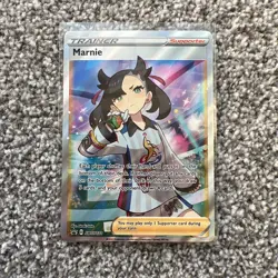 Pokemon TCG Marnie Full Art Promo SWSH121 Black Star Holo - Image 1