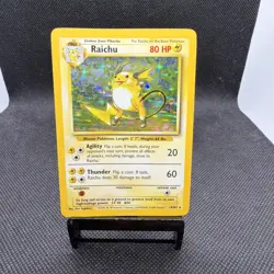 Raichu 14/102 Base Set Unlimited Holo Rare POKEMON TCG - Image 1