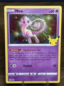 The Pokemon Company Mew 011/025 Celebrations Holo Rare Eng Basic 60 HP - Image 1