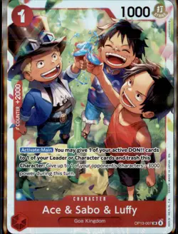Carrying On His Will #OP13-007 Ace & Sabo & Luffy - Image 1