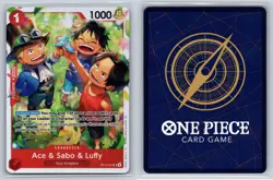 Ace & Sabo & Luffy OP13-007 Super Rare Carrying On His Will One Piece Foil NM - Image 1