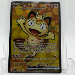 Pokemon TCG Perfect Order Meowth ex #107/088 Ultra Rare NM- - Image 1